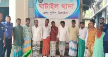 ঘাটাইল পুলিশের অভিযানে জুয়ার আসর থেকে ১১ জন গ্রেপ্তার