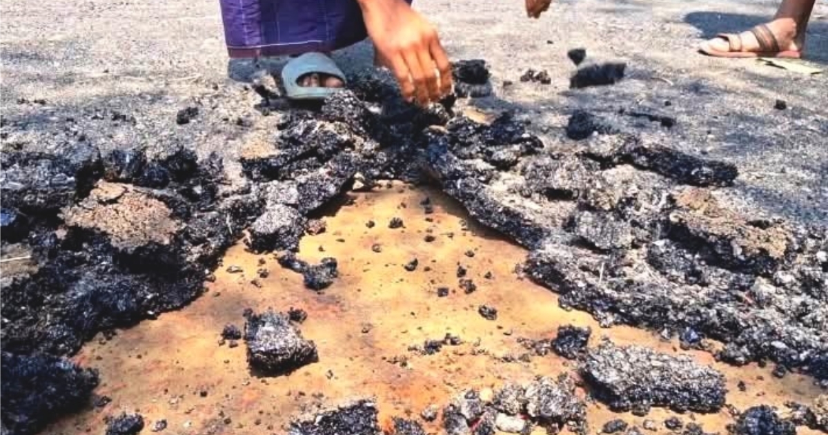 পাঁচ দিনেই উঠে যাচ্ছে পিচ, দুর্গাপুরে সড়ক সংস্কারে অনিয়মের অভিযোগ