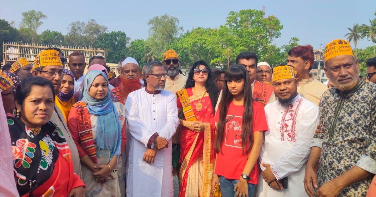 গুরুদাসপুরে উৎসবমুখর পরিবেশে বর্ণাঢ্য আয়োজনে পহেলা বৈশাখ উদযাপন