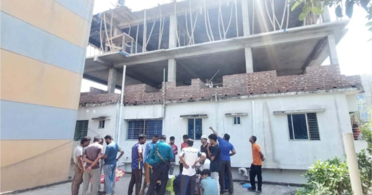 টঙ্গীতে নির্মাণাধীন ভবন থেকে পড়ে শ্রমিকের মৃত্যু
