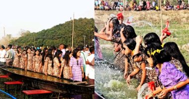 মাহা সাংগ্রাই পোয়েঃর রঙে রাঙা ২ নং তারাছা ইউনিয়ন, মৈত্রী পানি বর্ষণে প্রাণবন্ত মারমা তরুণ-তরুণী