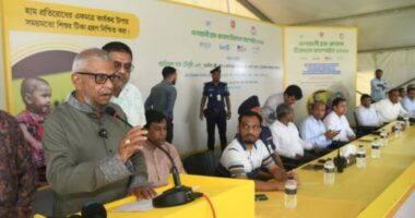 সিলেটে হাম-রুবেলা টিকাদান ক্যাম্পেইন উদ্বোধন করলেন শ্রমমন্ত্রী