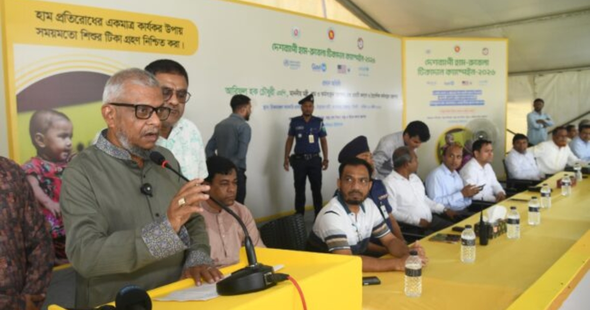 সিলেটে হাম-রুবেলা টিকাদান ক্যাম্পেইন উদ্বোধন করলেন শ্রমমন্ত্রী