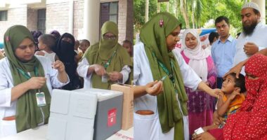 গুরুদাসপুরে হাম-রুবেলা টিকাদান কর্মসূচির উদ্বোধন