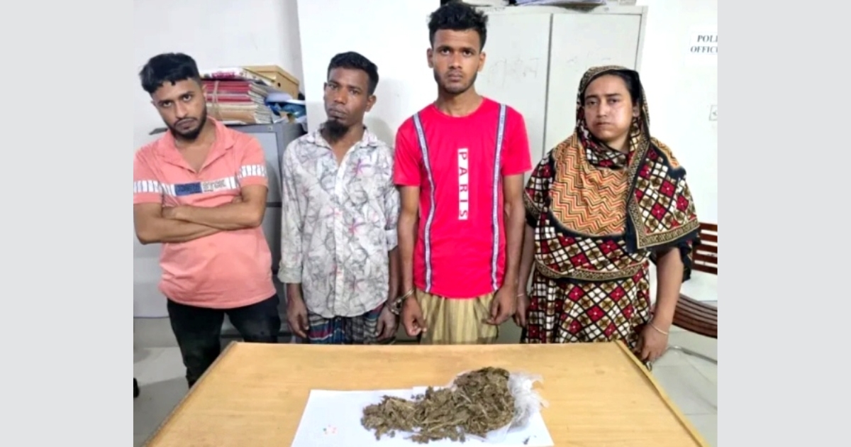 বাউফলে ইয়াবা ও গাঁজাসহ ৪ মাদক বিক্রেতা গ্রেফতার