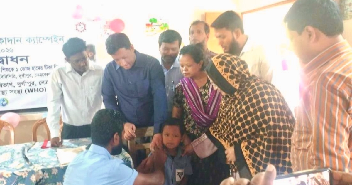 দুর্গাপুরে হাম-রুবেলা টিকাদান ক্যাম্পেইনের উদ্বোধন