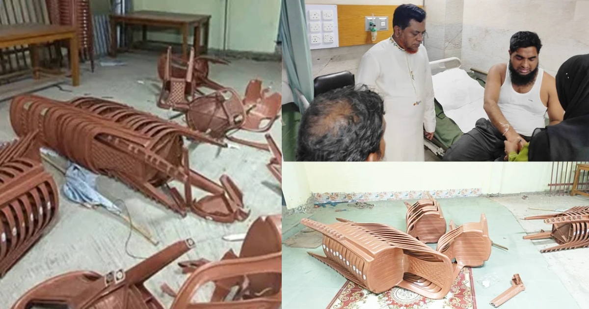 জামায়াতের লাইব্রেরিতে বিএনপির হামলা-ভাঙচুর, আহত ৮