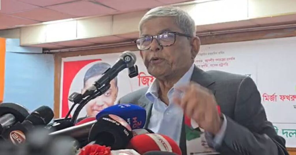 মতবিরোধ নিরসনে রাজপথ নয়, সংসদে আলোচনার আহ্বান মির্জা ফখরুলের