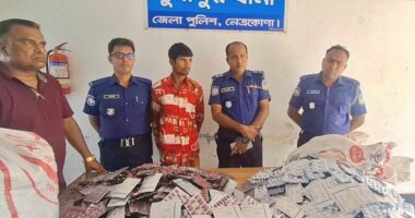 দুর্গাপুরে বিপুল পরিমাণ ভারতীয় ট্যাবলেটসহ আটক ১
