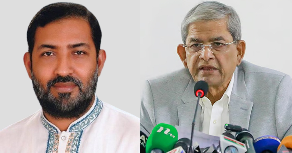 মির্জা ফখরুলের প্রতি লেবার পার্টি চেয়ারম্যানের খোলা চিঠি, ‘নির্মূলের রাজনীতি পরিহার করুন’