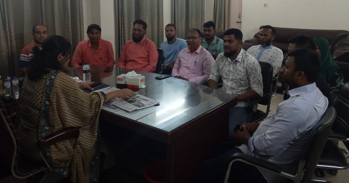 ইউএনও’র সঙ্গে টঙ্গীবাড়ী প্রেসক্লাবের সাংবাদিকদের মতবিনিময় সভা