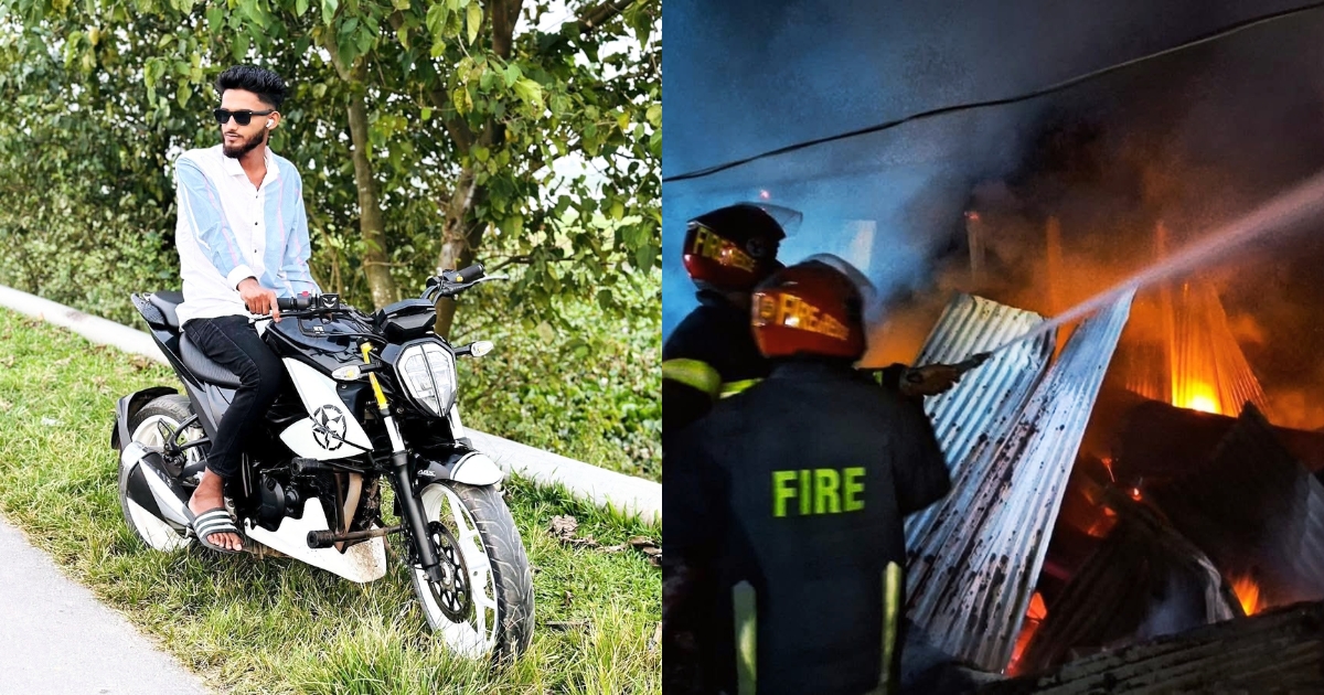 নরসিংদীতে প্রেমিক কে কুপিয়ে জখমের জেরে প্রেমিকার বাড়িতে আগুন দিল স্বজনরা