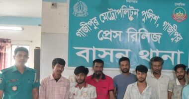 বাসন থানার বিশেষ অভিযানে ইয়াবাসহ ৭ জন গ্রেফতার, আদালতে প্রেরণ