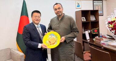 মাহদী আমিনের সঙ্গে চীনা রাষ্ট্রদূতের সৌজন্য সাক্ষাৎ