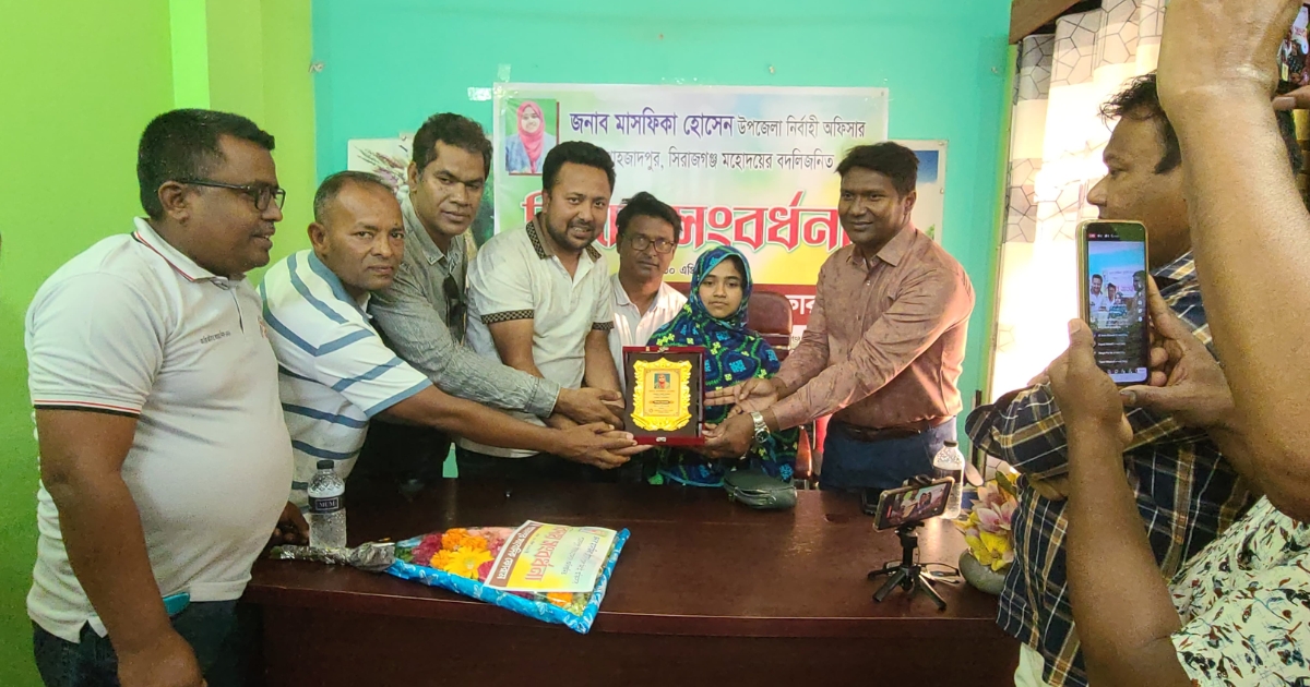 ইউএনও’কে বিদায় সংবর্ধনা দিল শাহজাদপুর সাংবাদিক ফোরাম