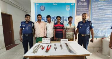 টাঙ্গাইলের ভূঞাপুরে ডাকাতির প্রস্তুতিকালে ৪ ডাকাত গ্রেফতার